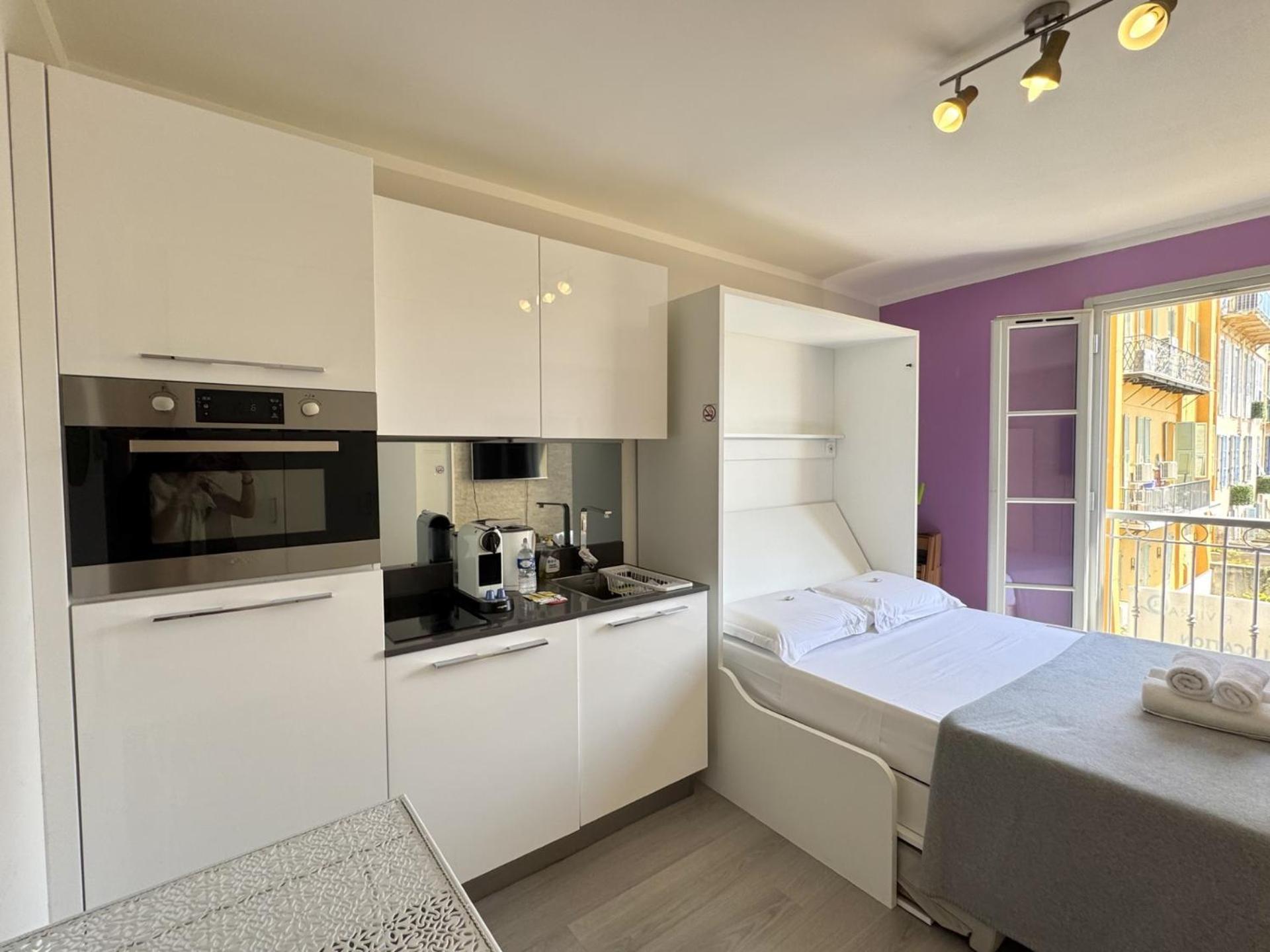 Aparthotel Riviera Nice Cote D'Azur - Old Town - Studio Ac - Sea View - 50M Promenade Des Anglais- La Maison Linda ภายนอก รูปภาพ